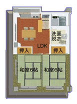 Aタイプ（2LDK / 44㎡）